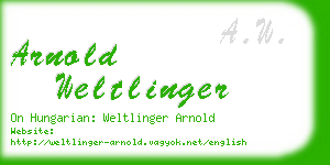 arnold weltlinger business card